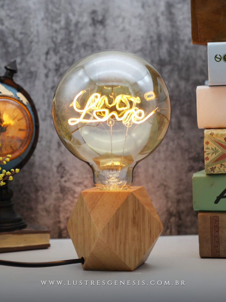 Lâmpada de Filamento de LED LOVE para abajur Lustres Gênesis loja online de Lustres e Iluminação Decorativa